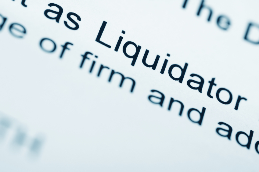 official letter from companies liquidator